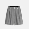 Drill Shorts In Houndstooth