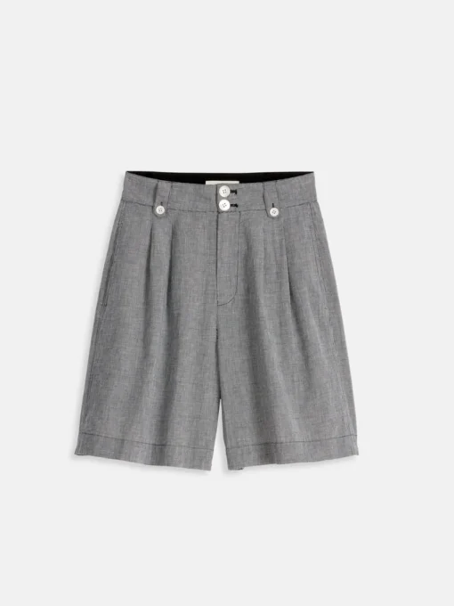 Drill Shorts In Houndstooth