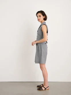 Drill Shorts In Houndstooth