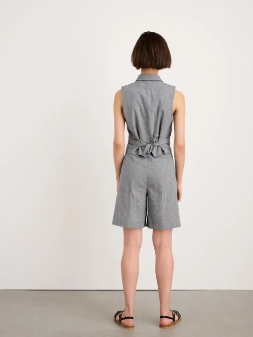 Drill Shorts In Houndstooth