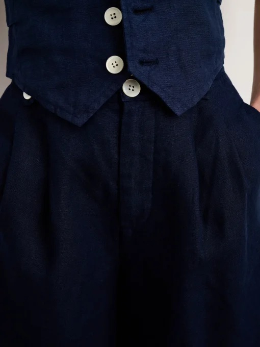 Drill Shorts In Linen