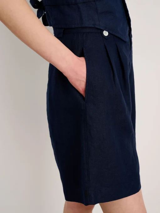 Drill Shorts In Linen