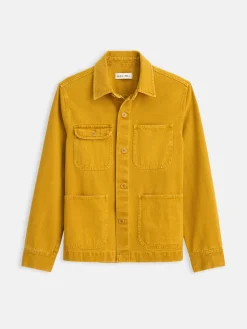 Garment Dyed Work Jacket In Recycled Denim