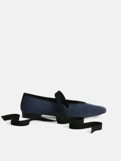 Juliet Italian Flat In Washed Canvas