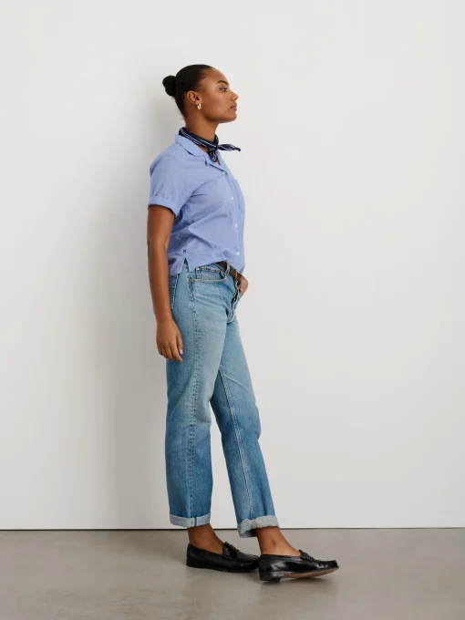 Maddie Camp Shirt In Cotton Voile