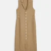 Mathilde Vest Dress In Linen