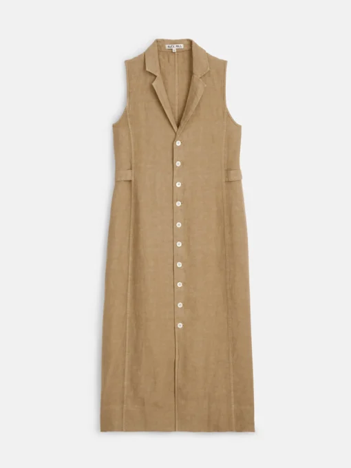 Mathilde Vest Dress In Linen