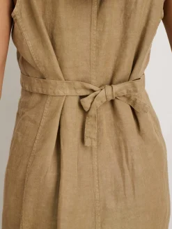 Mathilde Vest Dress In Linen