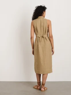 Mathilde Vest Dress In Linen