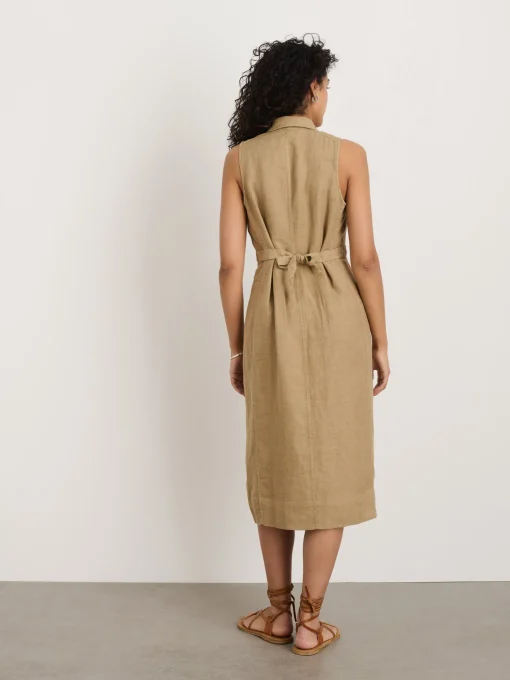 Mathilde Vest Dress In Linen
