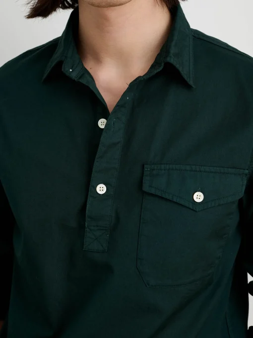 Popover Shirt In Cotton Twill