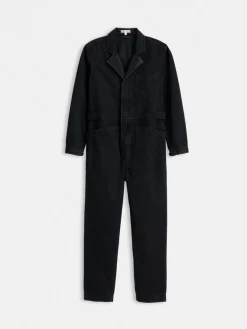 Standard Zip Jumpsuit In Herringbone