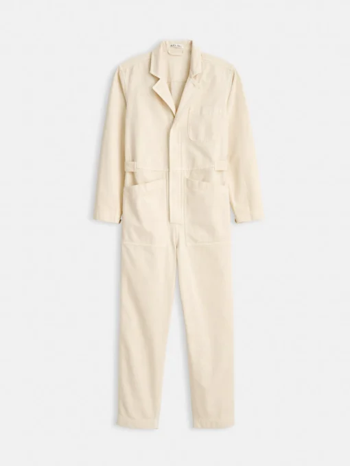 Standard Zip Jumpsuit In Herringbone