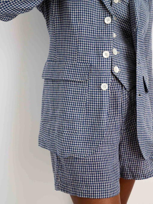 Suit(Ish) Blazer In Mini Gingham