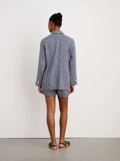 Suit(Ish) Blazer In Mini Gingham