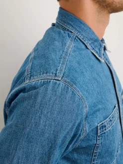 Work Shirt In Washed Denim